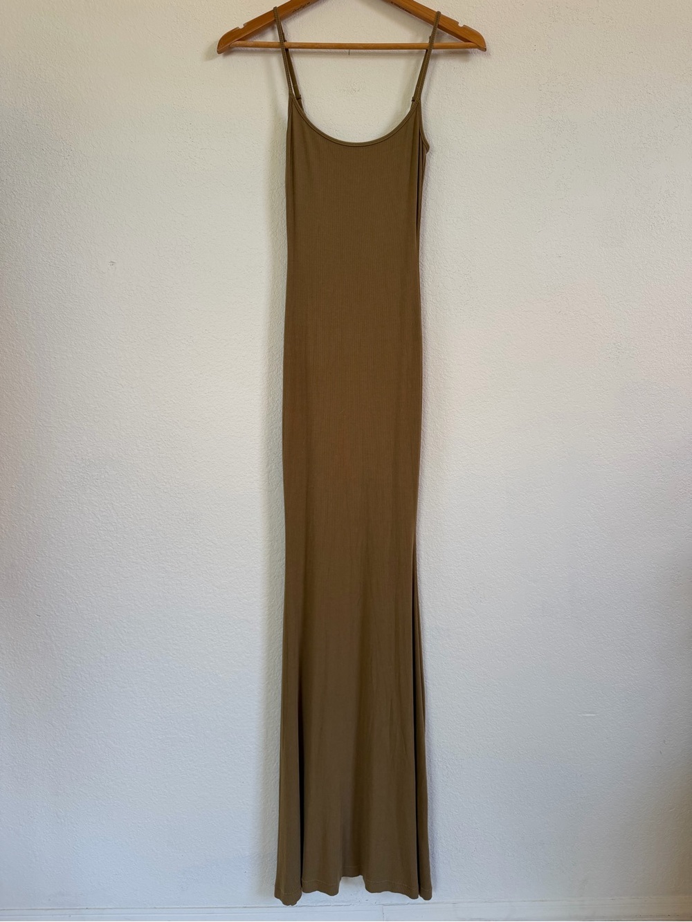 SKIMS Olive Soft Lounge Long Maxi Slip Dress Size Medium - Picture 3 of 7